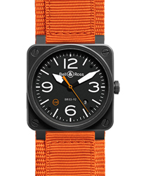 Bell & Ross Aviation Men's Watch Model: BR03-92CARBONORANGE