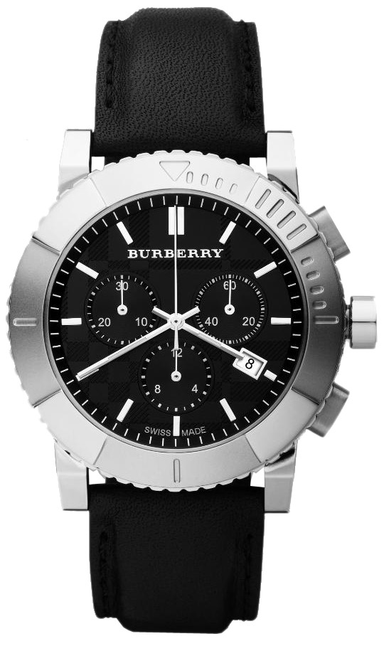 burberry large check stamped bracelet watch 38mm