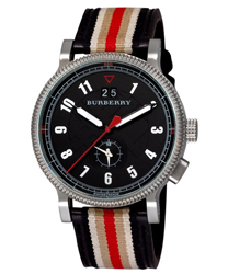 Burberry Tricolor Webbing Dual Time Men's Watch Model BU7680