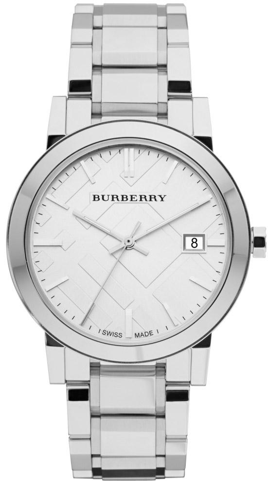 burberry check stamped bracelet watch 38mm