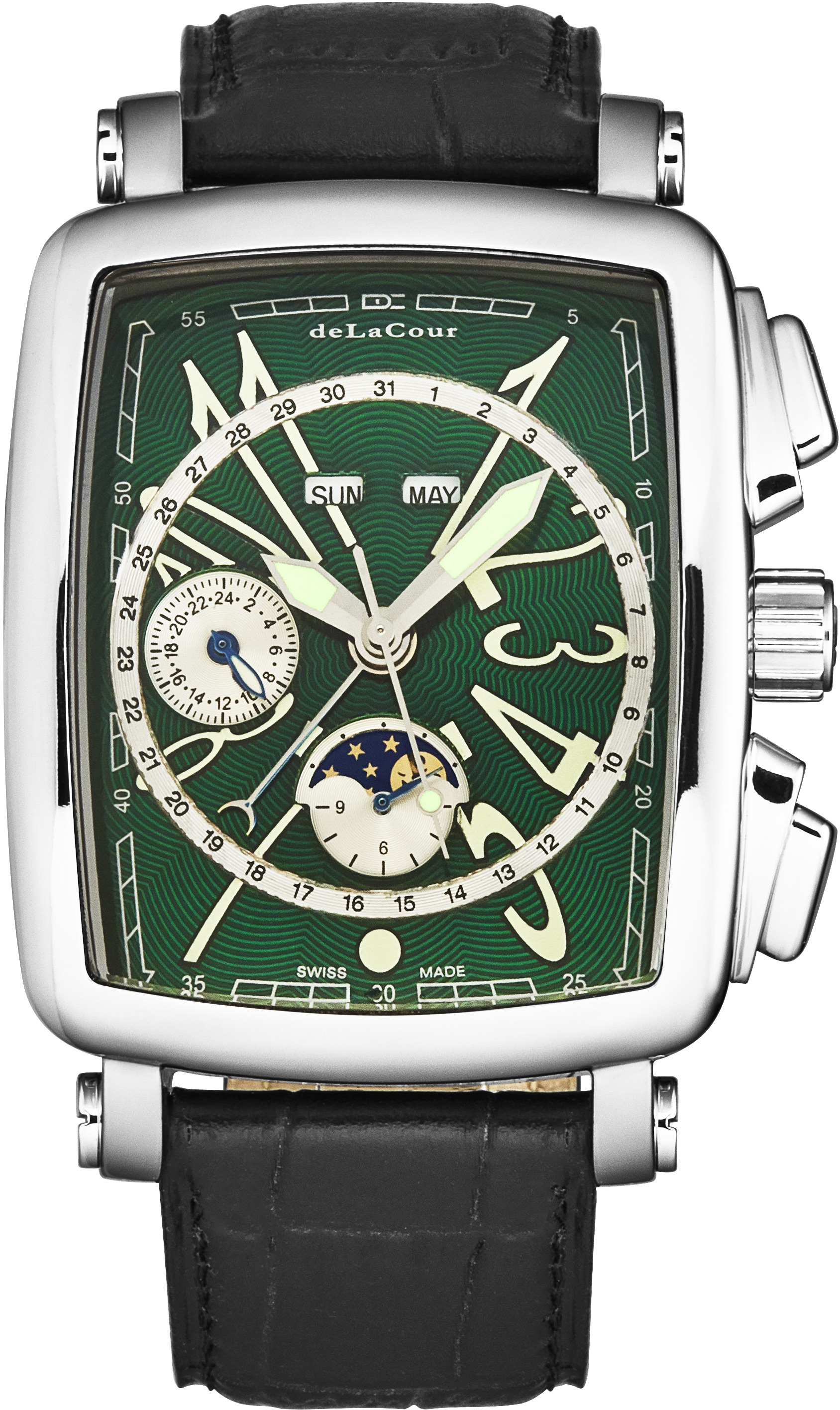 deLaCour ViaLarga Men's Watch Model WAST1026-GRN