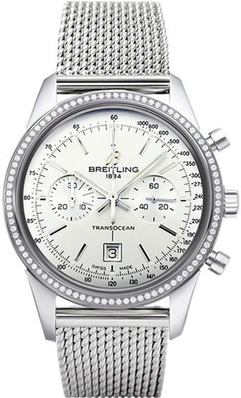 Breitling Men's A4131012-G757SS Transocean 38 Automatic Chronograph Stainless Steel Watch