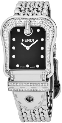 F386240DP Fendi B. Fendi Diamond Dial Steel Mesh Womens Watch