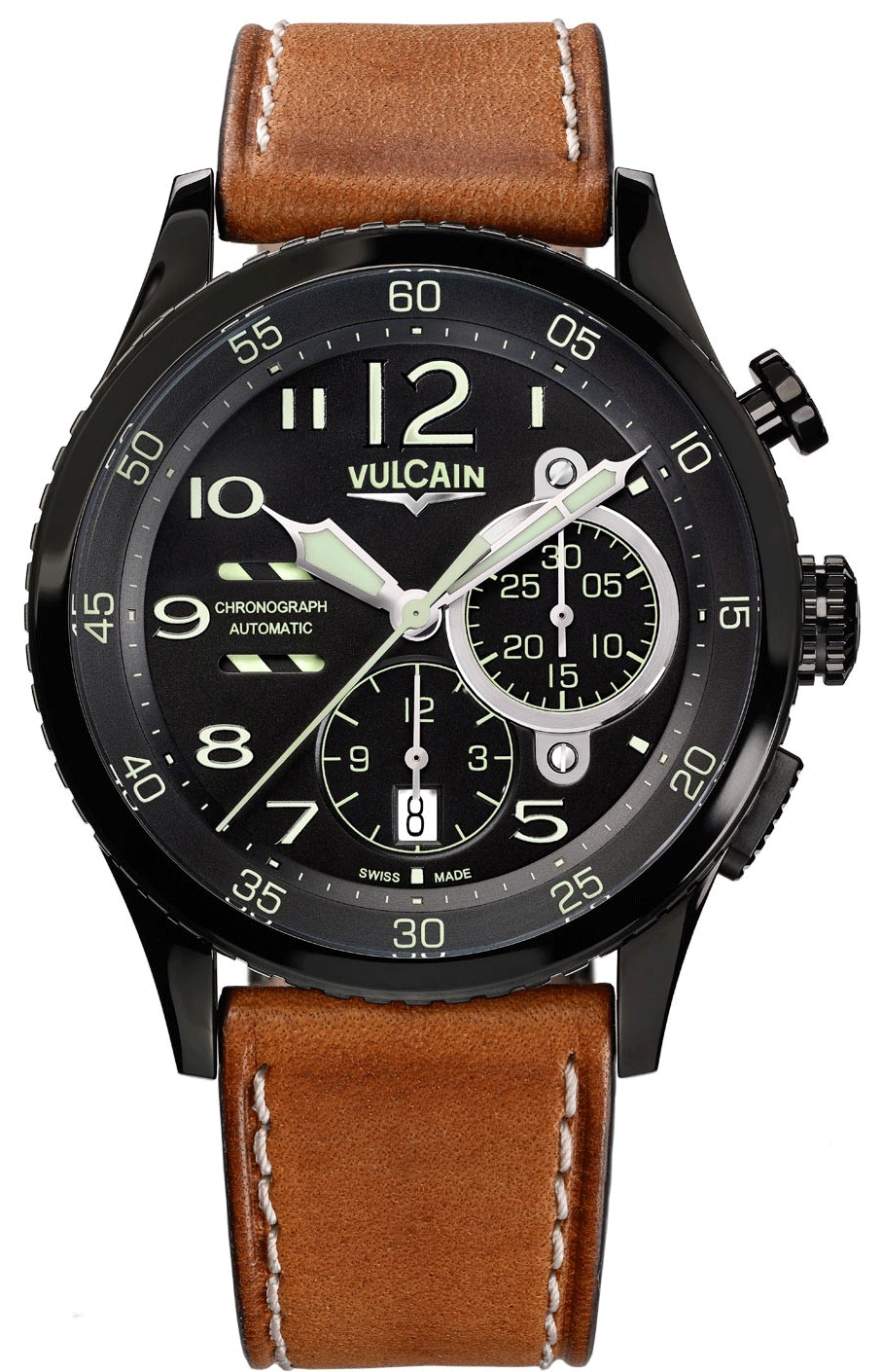 Vulcain Aviator Instrument Chronograph Men's Watch Model: 590863A07.BFC011