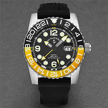 Zeno Airplane Diver Men's Watch Model 6349GMT-3-A1-9 Thumbnail 4